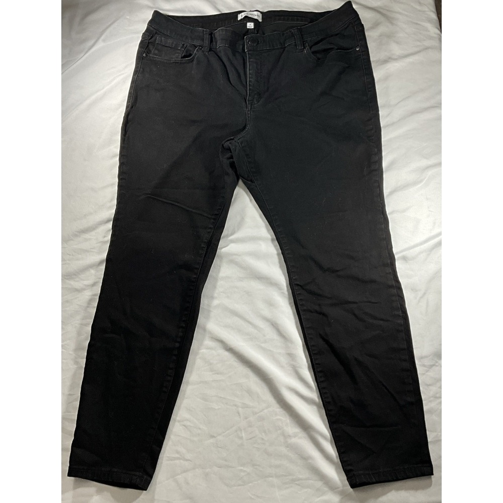 Lane Bryant Black Skinny Jeans Signature Fit Mid Rise Size 18